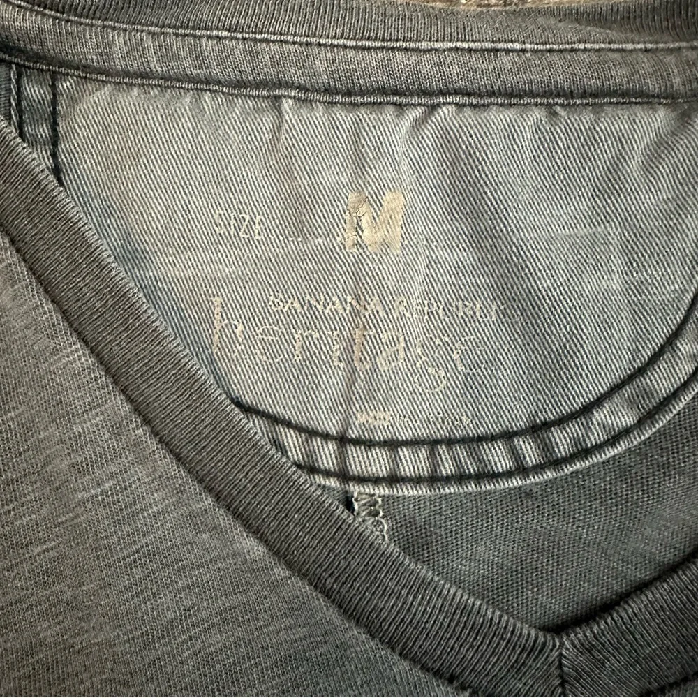 Banana Republic Heritage Dark Gray V-Neck Tee